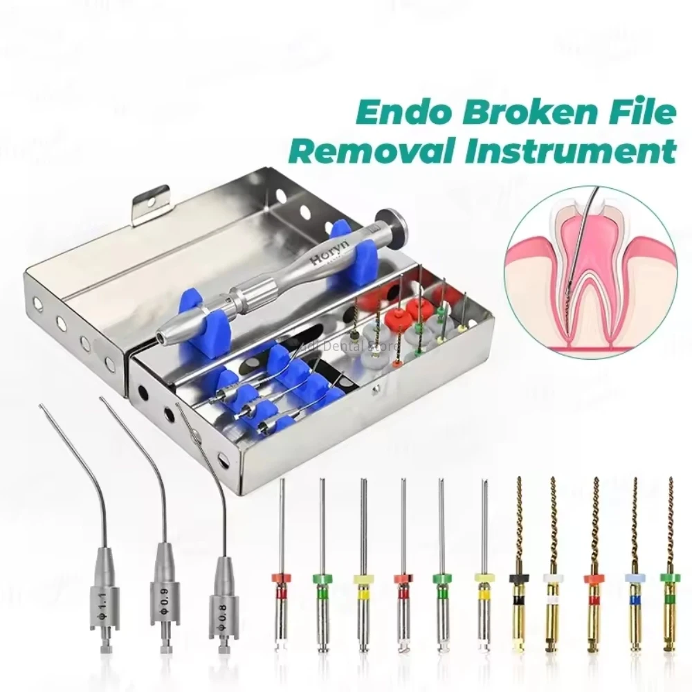 

Dental Endodontic Endo File Removal System Kit - Broken File Removal Instrument Set Root Canal File Extractor for Dental Clinic