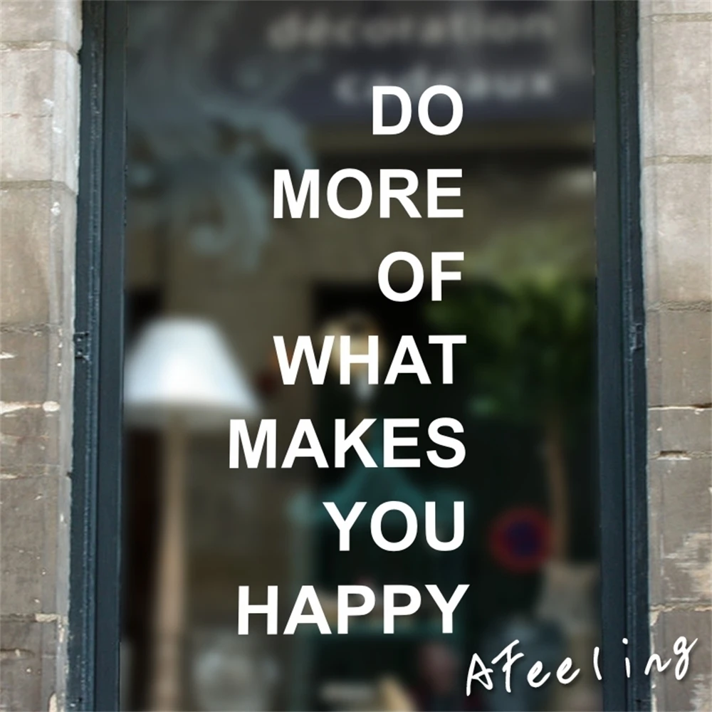 English Motto Wall Sticker Tea Coffee Shop Clothing Store Window Door Advertising Poster Sticker Ads Decoration Shops Banner image 3