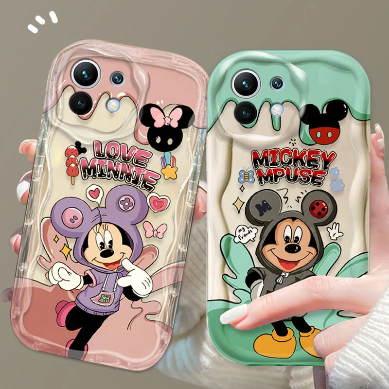 Disney Minnie Mickey Mouse Case For Xiaomi 13T 12T 14 13 12 11 Lite 5G NE 10T POCO X5 X6 Pro X3 NFC X4 GT F3 F4 F5 F6 M6 M5S C65