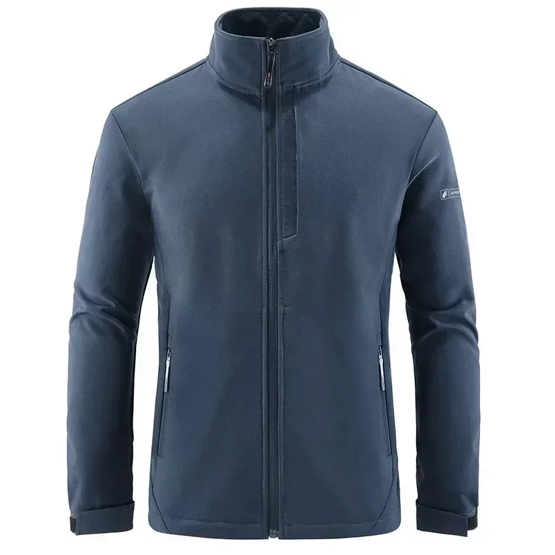 LIBIELIY   Men's Jackets Full Zip Multi-pockets Windproof Warm Hiking Ski Safari Coats Tactical Soft Shell Outdoor Fleece