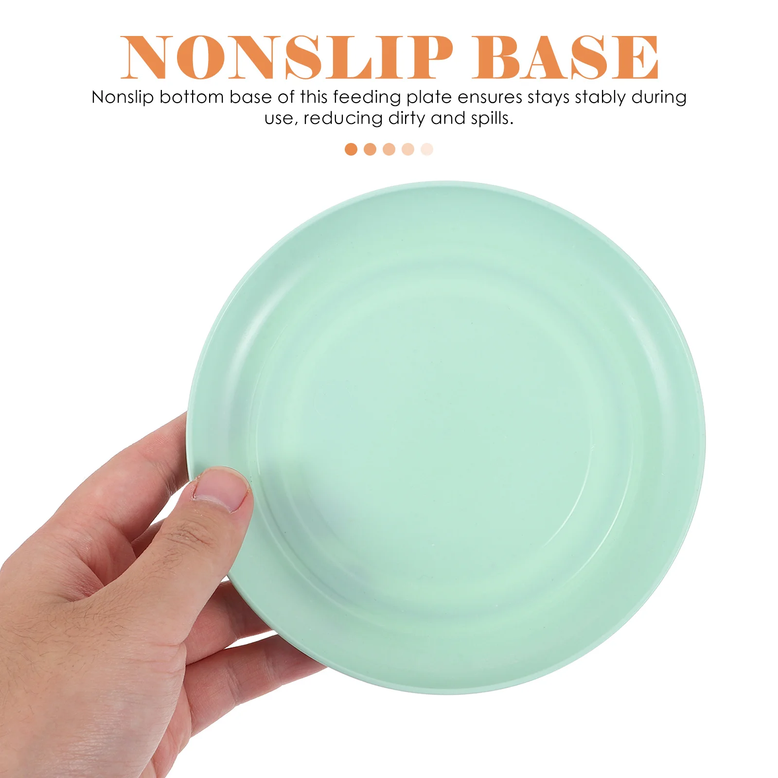 

4Pcs Cat Food Dish Sturdy Plastic Feeding Bowl Non Slip Base Indoor Cats Flat Round Feeding Plate Dishwasher Safe