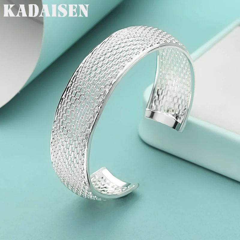 

Изящные браслеты-манжеты из стерлингового серебра 925 пробы для женщин, регулируемые, модные, для вечеринок, свадеб, ювелирные украшения, подарки на Рождество