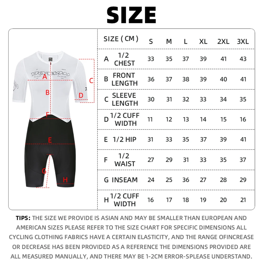 YKYWBIKE Einteiliger Radsport-Skinsuit Italien 200kg/m³ Elastische Interface-Polster Aerodynamisches Rennrad-Set Fahrradbekleidung – Detail 1
