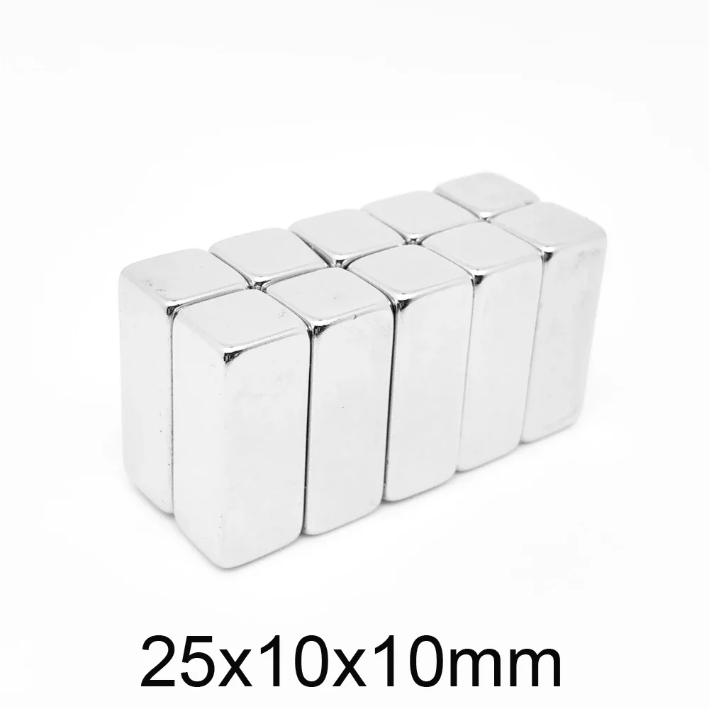 

25x10x10 Rare Earth Magnets 25mmX10mm Block Rectangular Magnetsic 25x10x10mm Permanent Neodymium Magnet 25*10*10