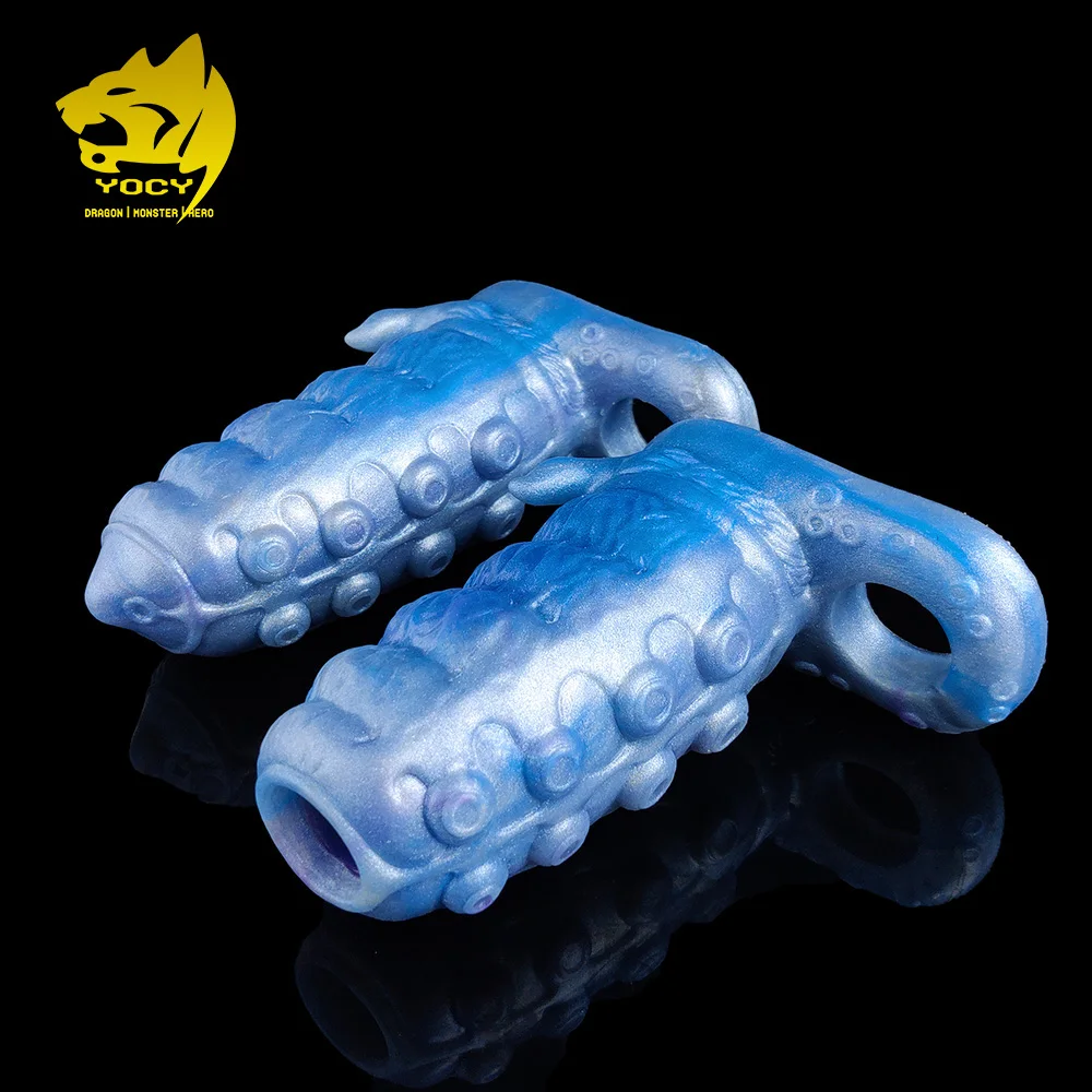 YOCY Silicone Monster Penis Sheath Vaginal G-Spot Stimulator Male Cock Enlargement Wearable Animal Dildo Sleeve Sex Toy For Men