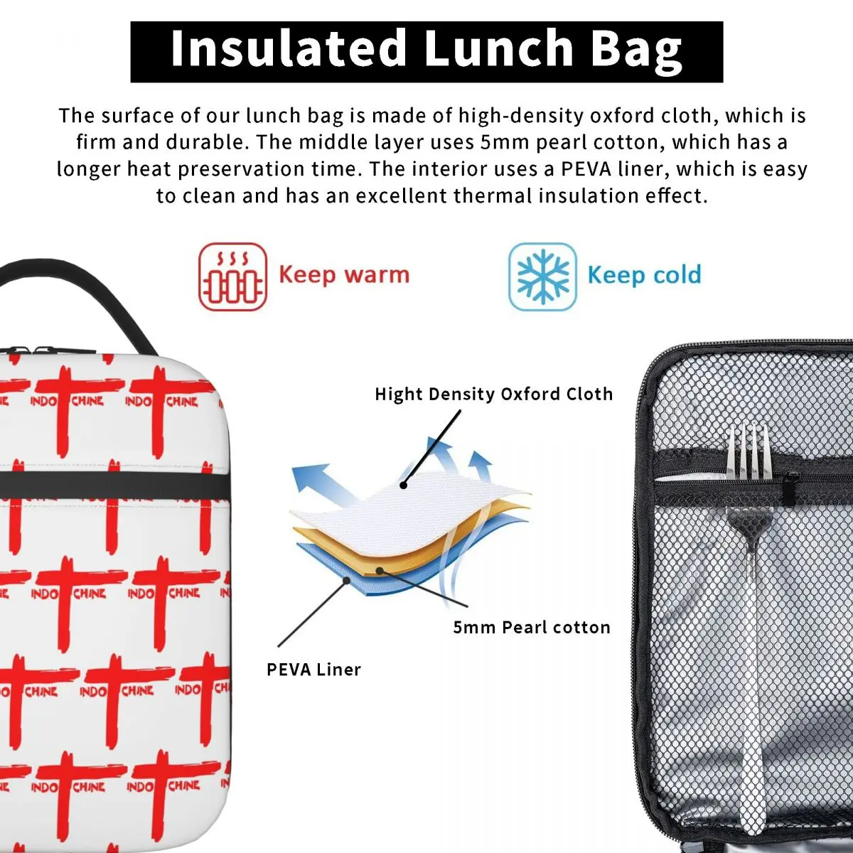 인도차이나 아레나 투어 점심 가방 휴대용 절연 도시락 상자 남여 야외 피크닉 맞춤형 쿨러 가방 옥스포드 열 점심 가방