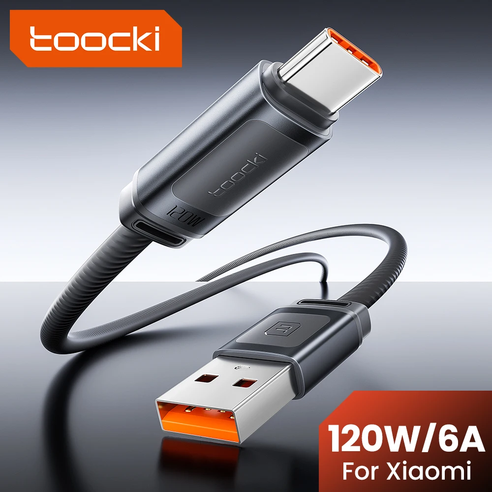 Toocki 6A USB-C-Kabel 120W Typ-C Superschnelles Laden 480Mbps Für Xiaomi 17 16Pro 15 Redmi K80 K60 480Mbps Silikon-Datenkabel