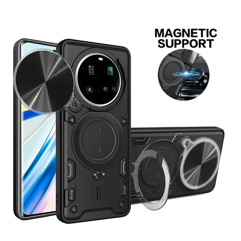 Противоударный бронированный чехол для камеры для Xiaomi 15 Ultra Mi 15 Pro Mi15 5G, автомобильный магнитный держатель, кольцо, защитный чехол Противоударный бронированный чехол для камеры для Xiaomi 15 Ultra Mi 15 Pro Mi15 5G, автомобильный магнитный держатель, кольцо, защитный чехол