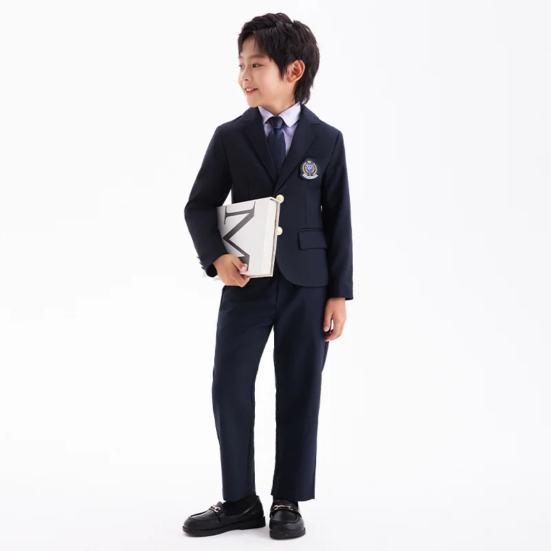 Kids School Uniform Girls Jacket Pleated Skirt Suits Boys Formal Dress Toddler Student Clothes Sets Children Korean Class Outfit