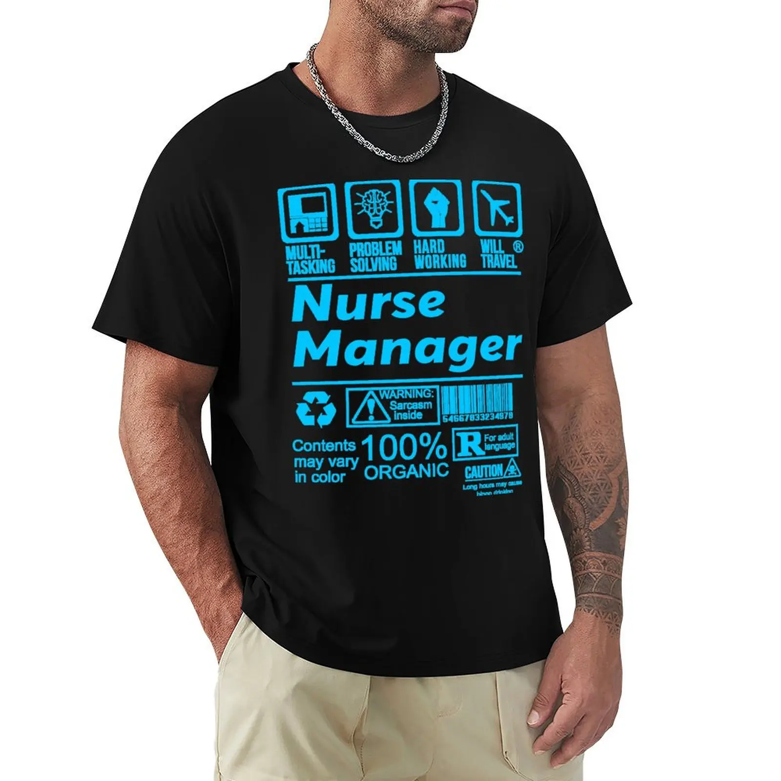 NURSE MANAGER SOLVE PROBLEMS DESIGN T-Shirt Basic All Season Solid T-Shirt