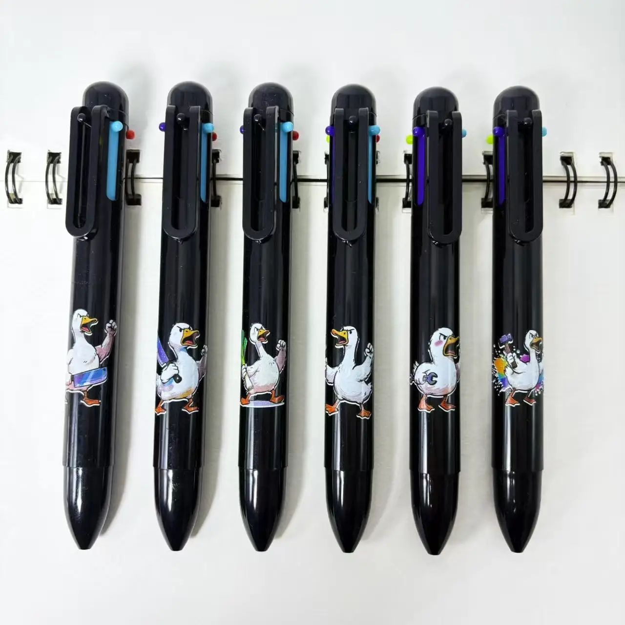 6pcs/12pcs 창의적인 큰 거위 테마 볼펜, 사무실 사용, 선물 제공 및 학습에 적합한 학생용 필기구