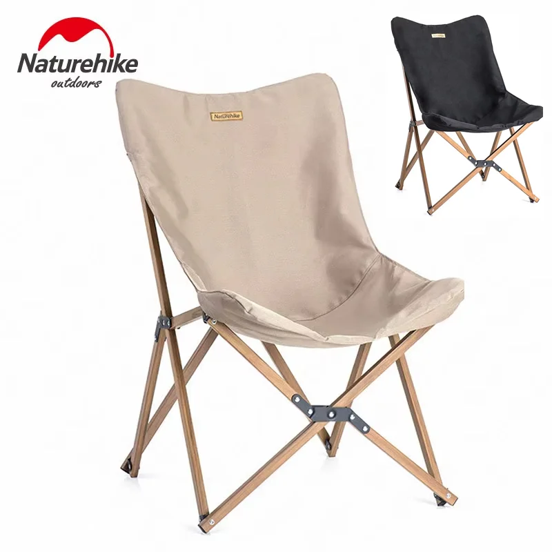 

Naturehike Outdoor Folding Chair Wood Grain Chair Aluminum Alloy Lightweight Portable Furnitures Fishing Beach Camping Chair