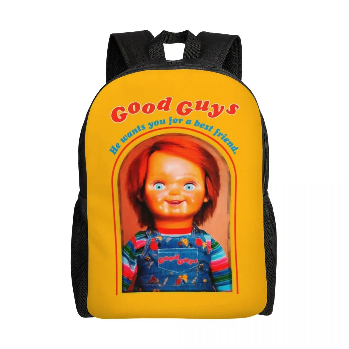 

Chucky Retro Movies Backpack for Women Men Waterproof School College Good Guys Child's Play Bag Print Bookbag