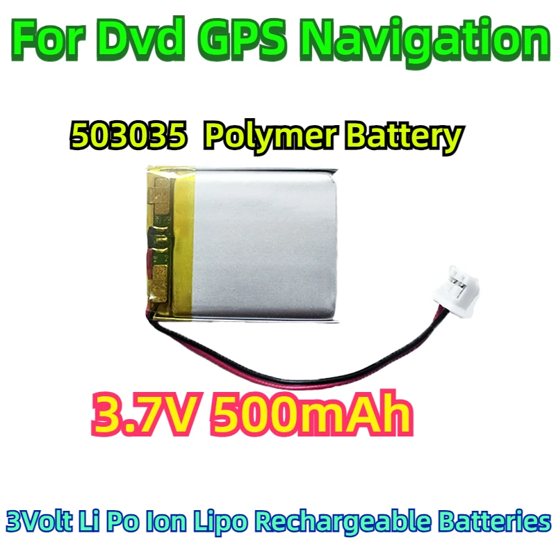 

For Dvd GPS Navigation 503035 Polymer Battery 3.7V 500mAh Lithium 3Volt Li Po Ion Lipo Rechargeable Batteries