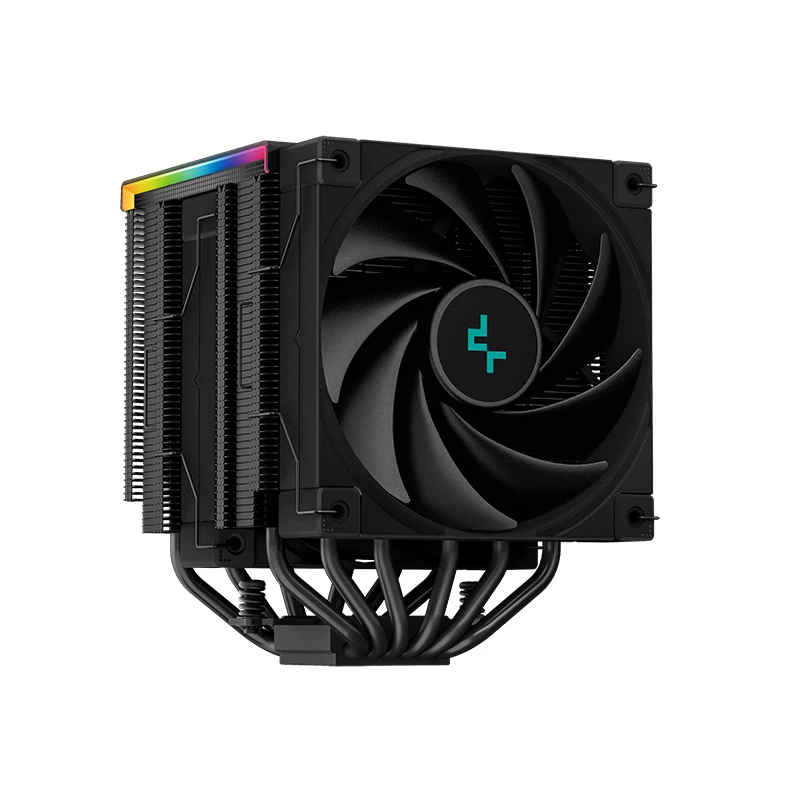 DeepCool AK620 tampilan Digital pendingin CPU hitam 1700 Pin lapis nikel 6 pipa panas kipas FDB senyap ARGB