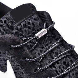 1Pair Elastic Shoelaces Round No Tie Shoe laces Sneakers Shoelace Kids Adult elastic Laces One Size Fits All Shoes dropshipping