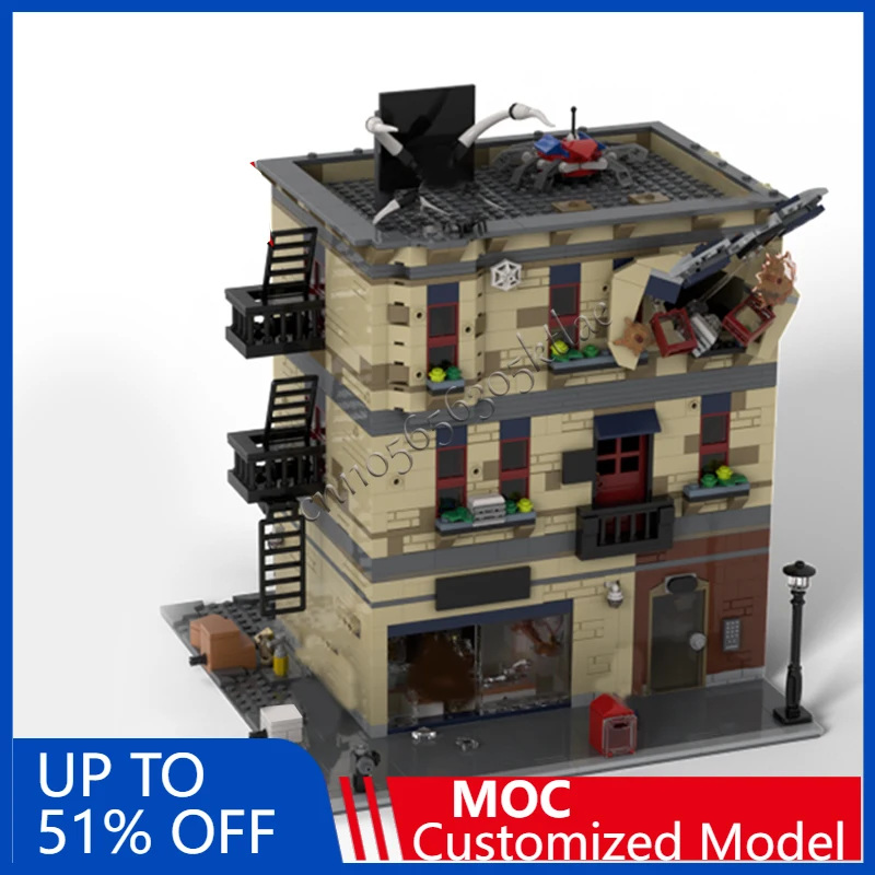 

2089 шт. уличная сцена, современная квартира, ювелирный магазин, модульный MOC, модульный строительный блок, популярная игрушка на день рождения «сделай сам», подарок