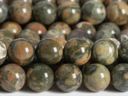 Genuine Natural Rhyolite Beads Grade AAA Gemston Loose Beads Round Size Options 4/6/8/10/12mm for Jewelry Making