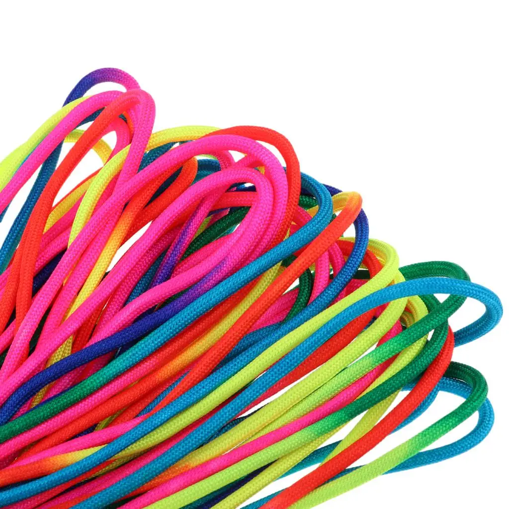 Premium Polyester Paracord 4mm Outdoor Survival Bracelet Rope Parachute Cord String Kit for Hiking and Craft Projects