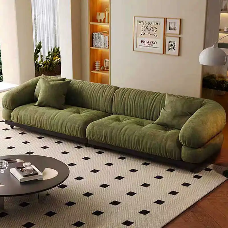 

Style Europe Luxury Sofas Soft Combination Double Puffs Living Room Sofa Lazy Nordic Floor Divani Da Soggiorno Home Furniture