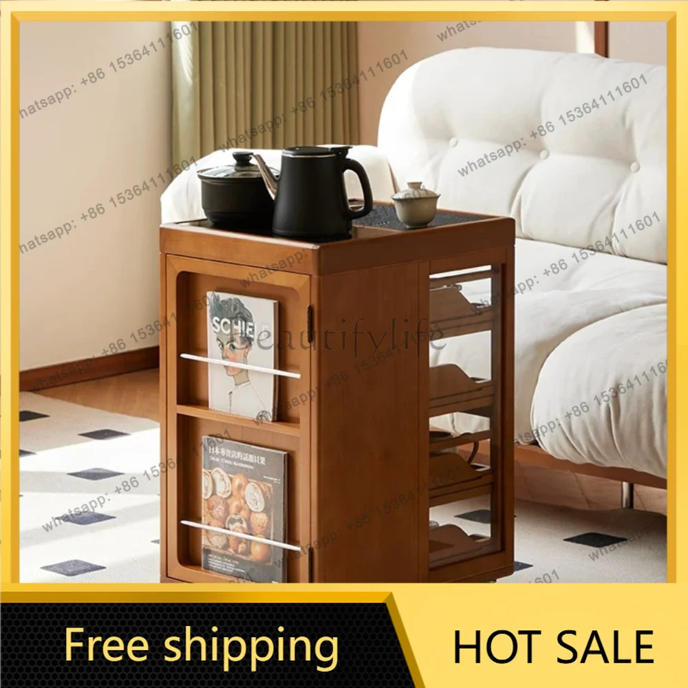 LD retro removable tea cabinet living room removable side cabinet coffee table table