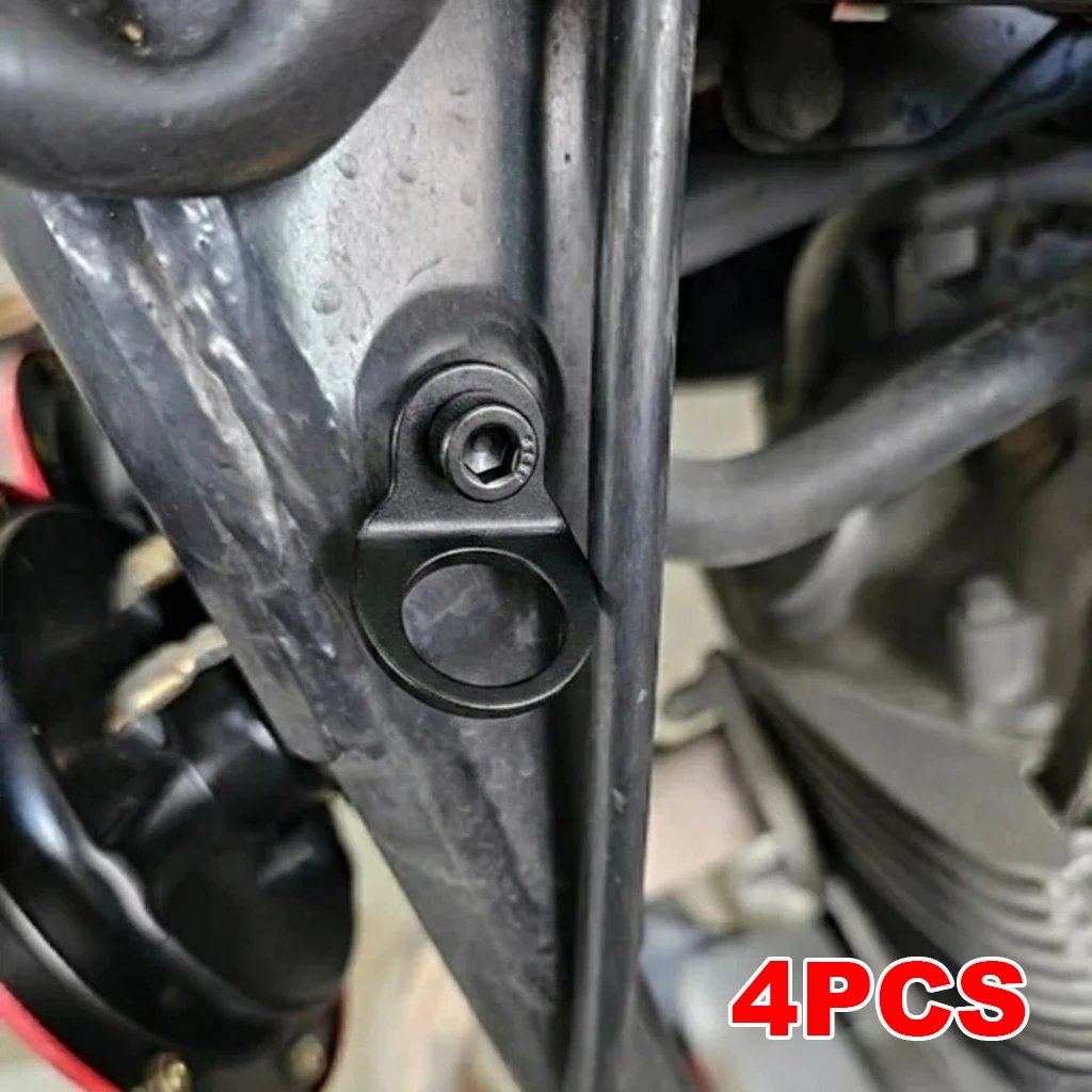 2/4x Attach Tie-downs Stainless Steel Tie-Down Strap Rings Motorcycle Part Tie Down Strap Rings for Motorcycle Dirt Bike ATV UTV