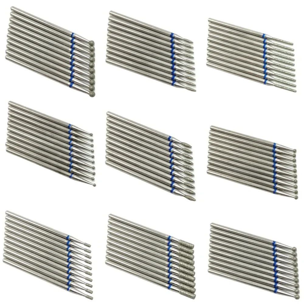 10pcsSet الماس مسمار مثقاب الخشب الروتري قواطع الطحن الكهربائية ل باديكير مانيكير الملفات إهاب لدغ مسمار أدوات اكسسوارات #2