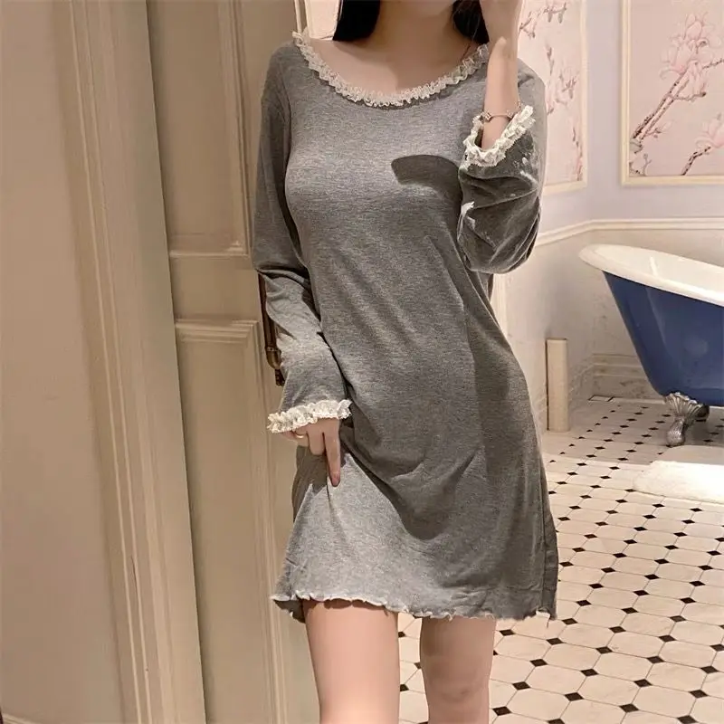 2026 New Pajamas Women's Spring and Autumn Feeling with Chest Pads Backless Beauty Long-sleeved Loungewear Set