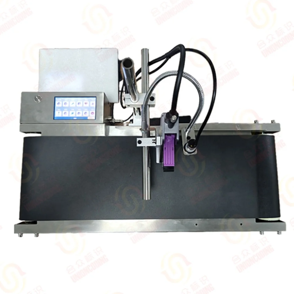 Portable High Precision Mini Coding Conveyor Belt With TIJ Budget Friendly Coding Conveyor