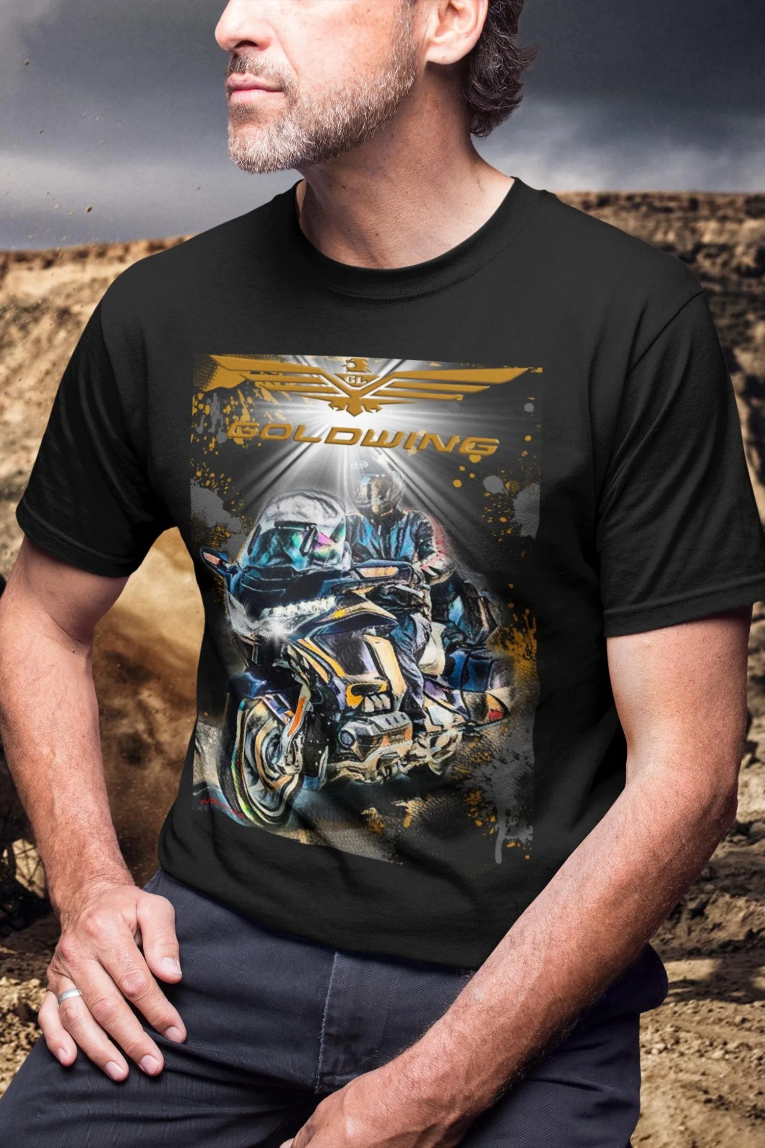 

601@EY H.onda Gold Wing T Shirt Perfect Gift For Touring Biker Husband Dad Motorcycle Tee Fan Top For H.onda Owners Travel Prese