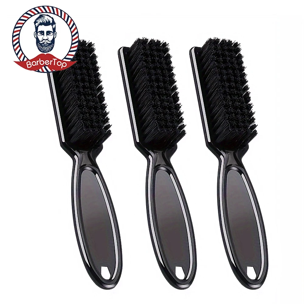 Juego de cepillos de limpieza para peluquería, cepillo de fibra Natural para barrer el cabello, Set de 3 unidades