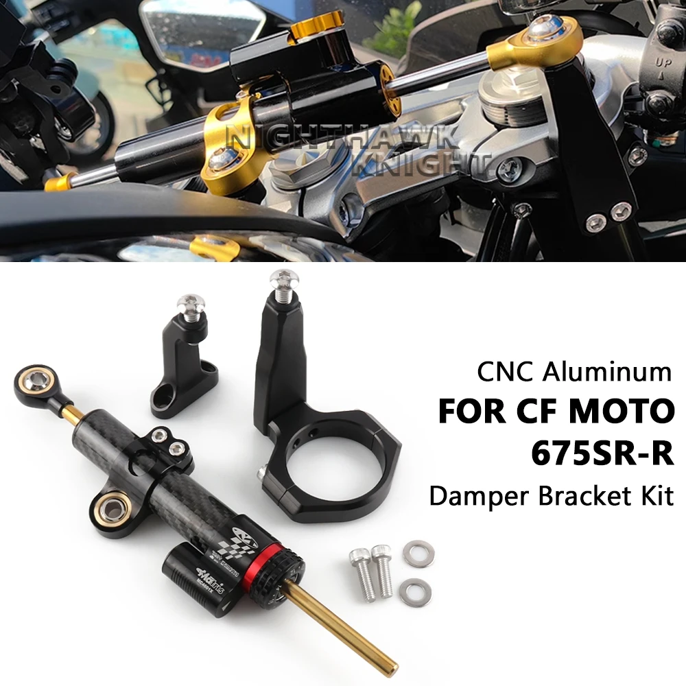 

For CFMOTO 675SR-R 675SR R 675SRR Motorcycle Accessories CNC Aluminum Stabilizer Steering Damper Shock Mounting Bracket Kit