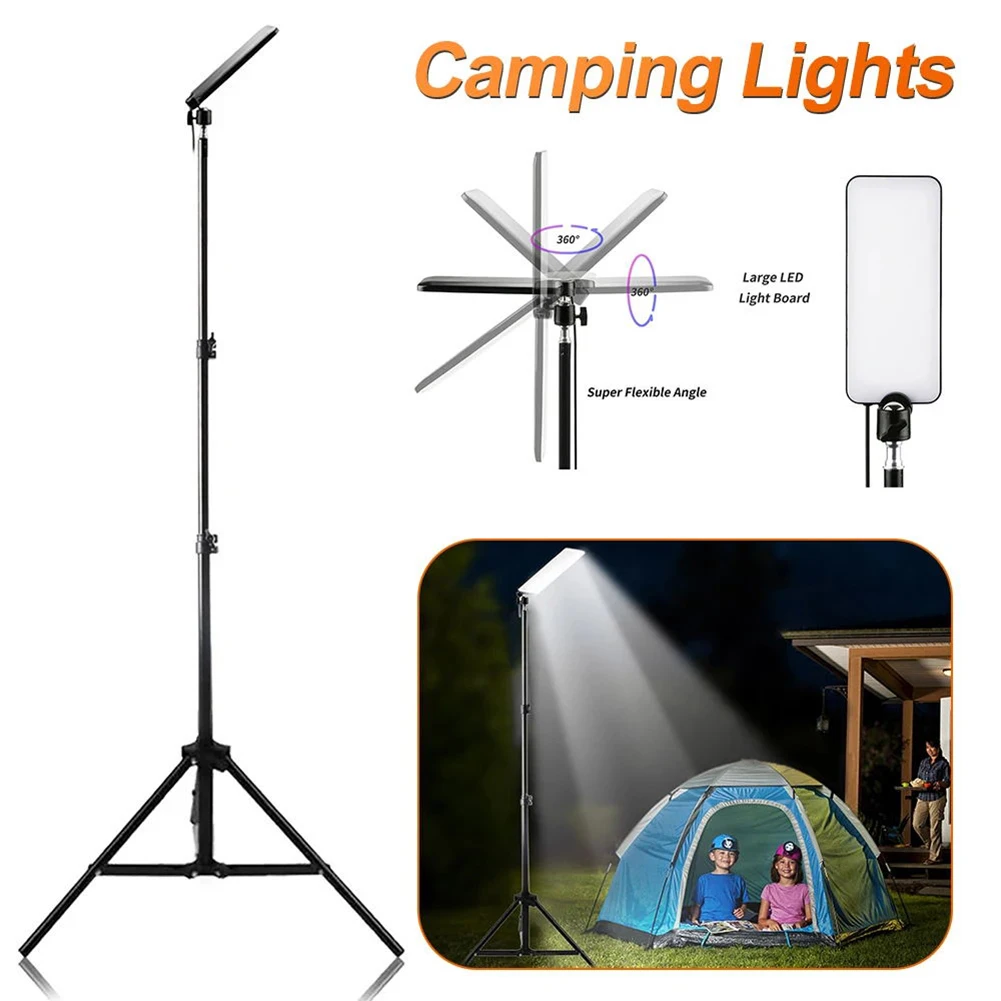 Camping Light with Stand Barbecue Portable Lamp Work Light Telescopic Powered by USB Mobile Computer Lantern Outdoor Accessories