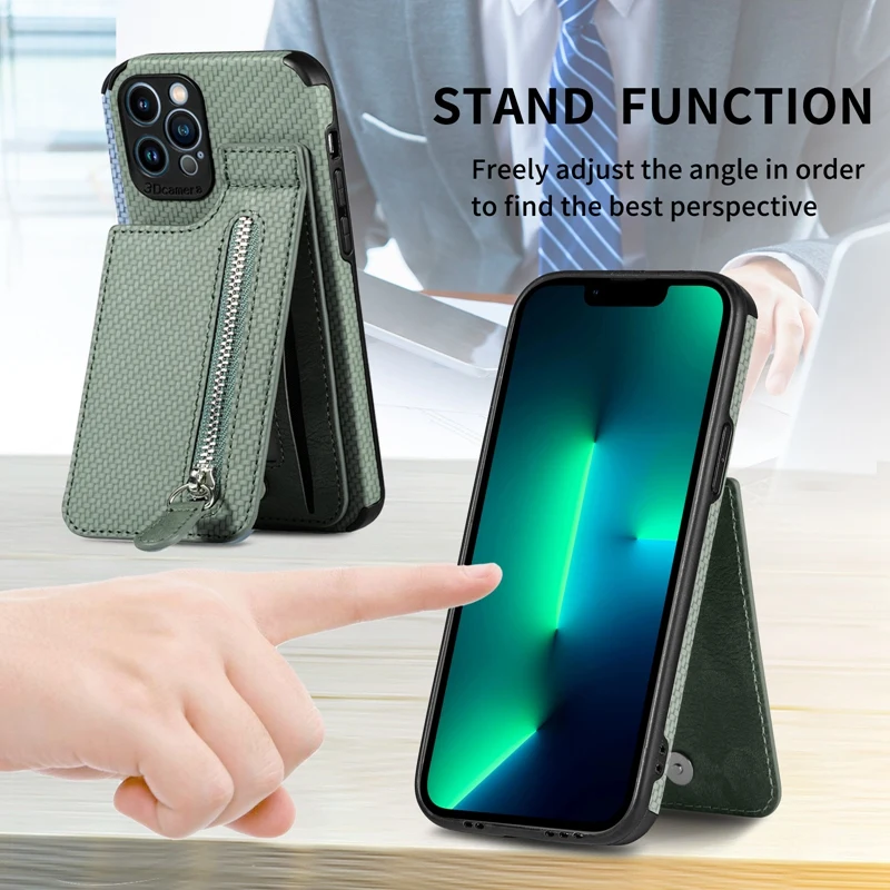 Card Pocket Wallet Case for Samsung Galaxy A50 A12 A13 A14 A23 A33 A53 A34 A54 A52 Kickstand Cover for S23 Ultra S23 S22 S21 S20