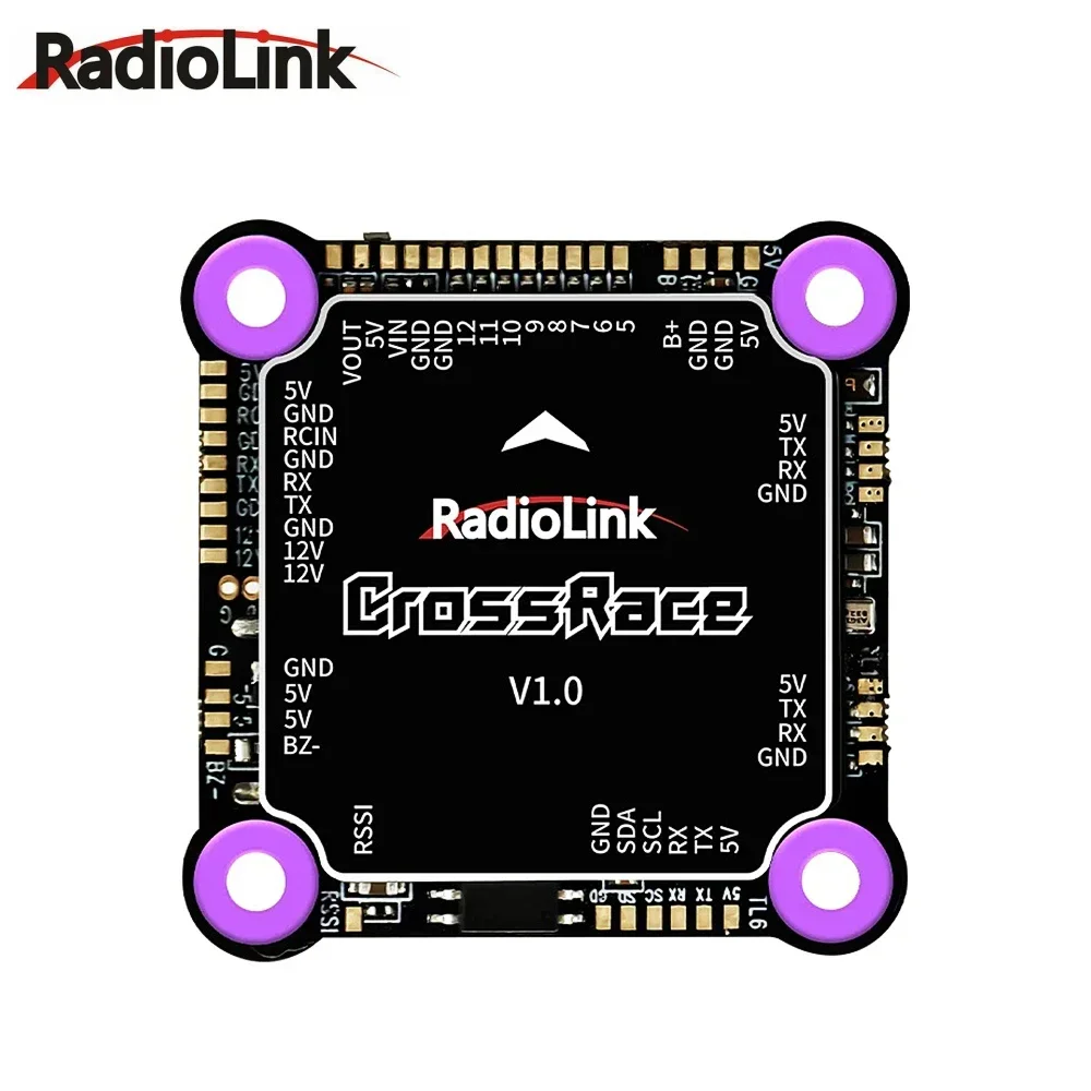 Radiolink CrossRace Flight Controller 12CH Output OSD Integrated, Compatible 4-in-1 ESC Plug-and-play and 2-8 Axis Multirotor