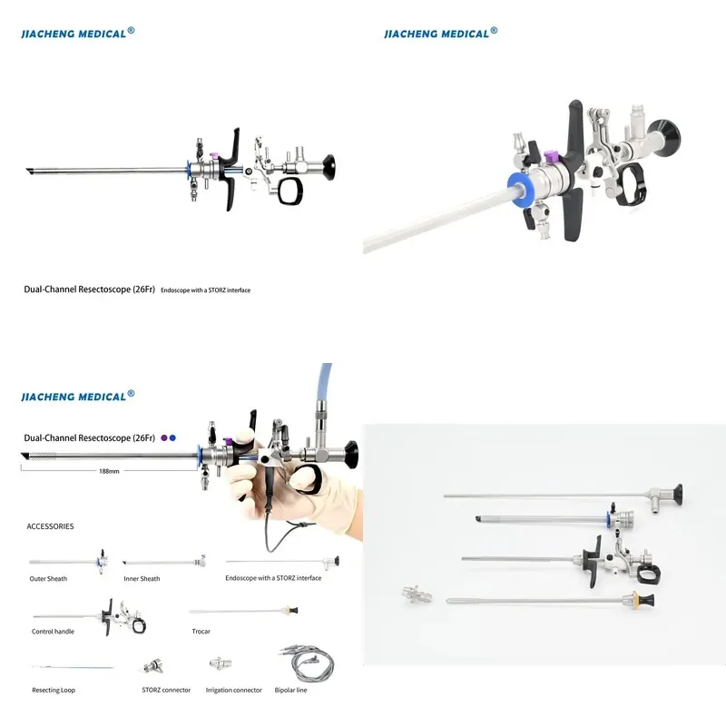 Hot Sale JIACHENG Bipolar Resectoscope Set of Urology Compatible with and With Electric Manual Power Source