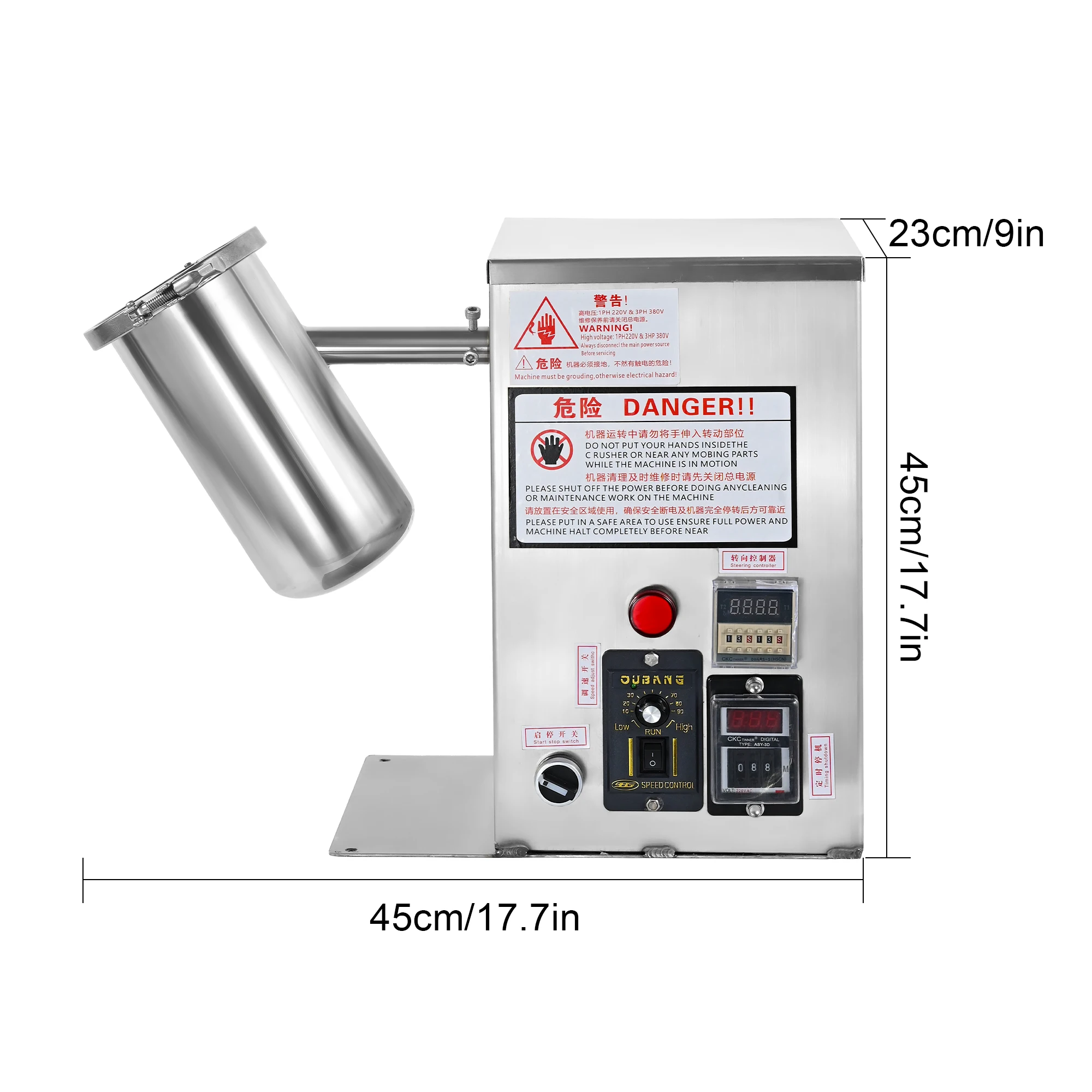 Laboratory Powder Mixer Machine 304 Stainless Steel for Spice Protein Flour Chemical Pigment Blending Homogenizer