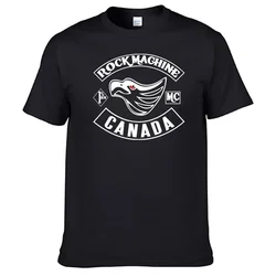Motorcycles Club Rock Machine Mc T shirt 100% Cotton