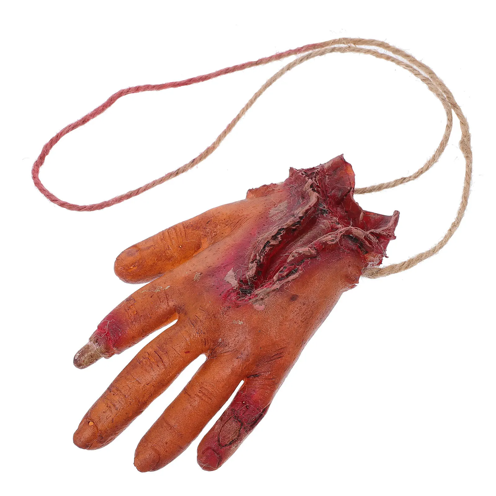 

Human Body Part Scary Pendant For Halloween Haunted House Decoration Terrifying Broken Hand Creepy Prank Prop Artificial Limb
