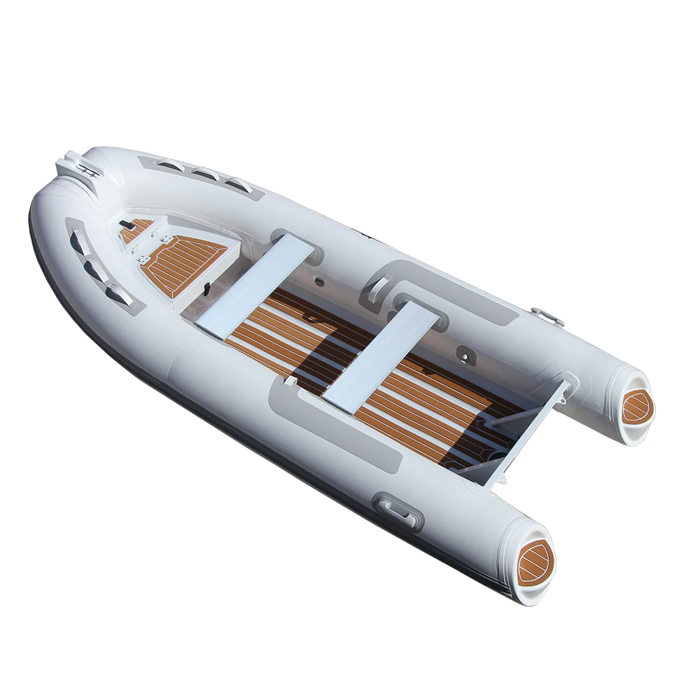 Zhenbo Aluminum Hull Inflatable Semi-Rigid Rib Sailing Yacht with Outboard Engine 3.3m Length PVC/Hypalon Materials