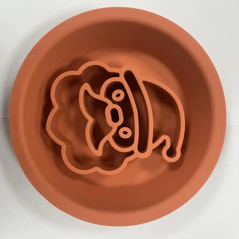 Silicone Christmas Design Pet Slow Feeding Bowl, Dog Licking Bowl With Suction Cup, Non-slip Bite Resistant Dog Placemat