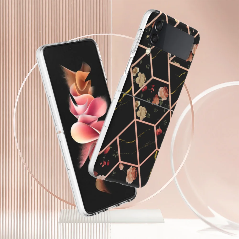 For Samsung Galaxy Z Flip 3 Z Flip 4 5G Fold flower Phone case For Samsung Galaxy Z Flip 3 Z Flip 4 protective cover