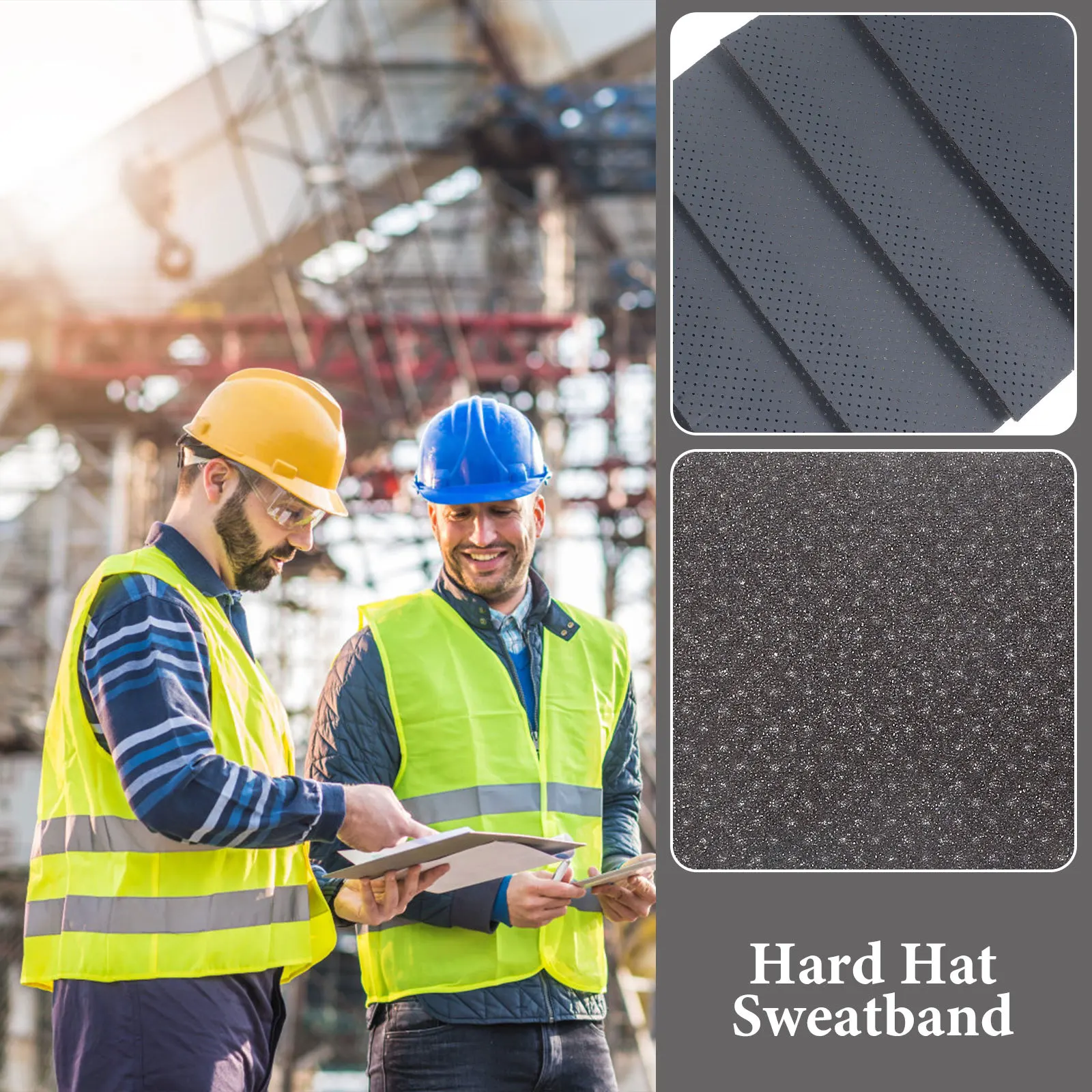 

5Pcs 26cm Hard Hat Sweatband Absorbent Cloth Material Liner Easy Clean Durable Accessory Hard Hat Sweatband