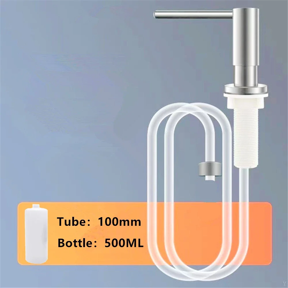 kitchen-sink-detergent-dispenser-with-100cm-tube-500ml-bottle-hand-press-liquid-soap-dispenser-pump-304-black-chrome-brushed