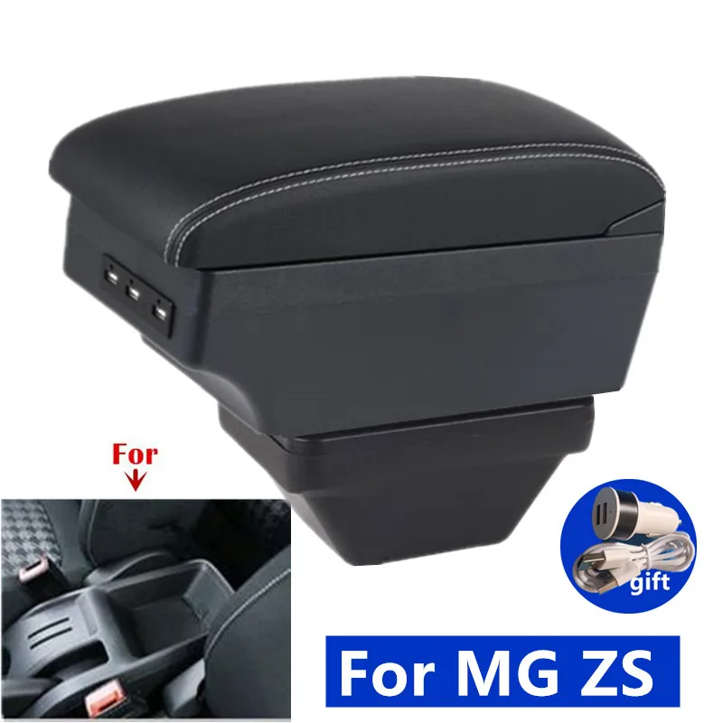 Für MG ZS Armlehnenbox, für MG ZS Auto-Armlehnenbox, zentrale Aufbewahrungsbox, spezielles Nachrüstzubehör mit USB, Autozubehör