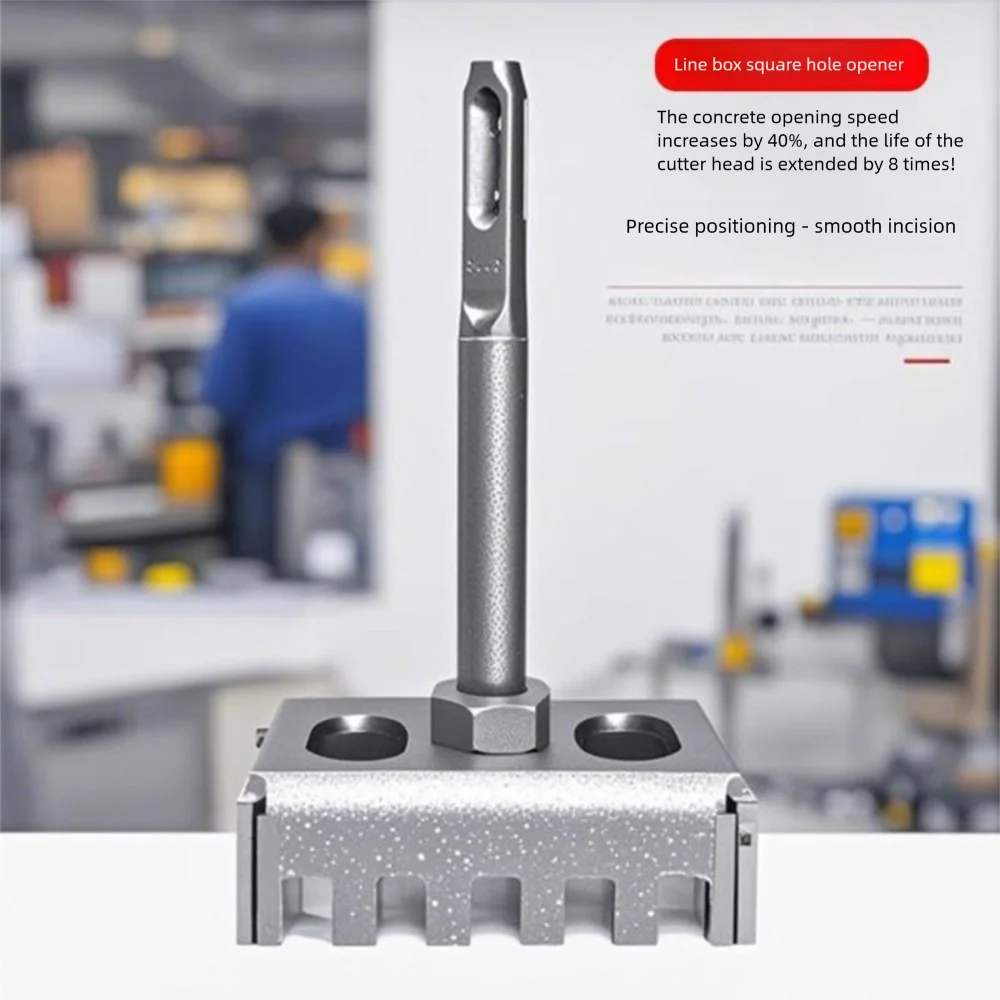 

Square Hole Socket Sloter Multi-function Hole Punch Electrical Box Hole Punch Tool Rustproof Rectangle Outlet Cutter Electrian