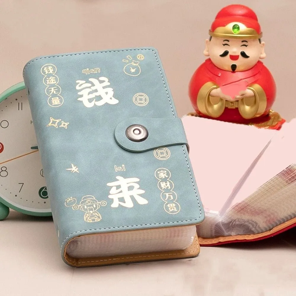 With Password Lock Saving Money Binder Wallet Storage PU Leather Budget Binder with Lock Cash Envelopes A6 Account Book Unisex