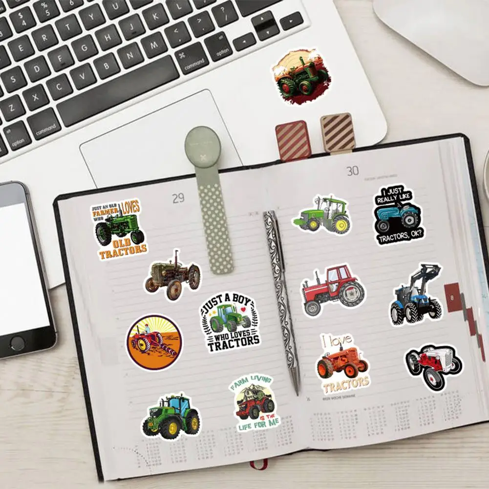 Graffiti Stickers for Gifts Farm Tractor Graffiti Stickers 60 Rich Patterns for Diy Laptop Decorations Waterproof for Luggage