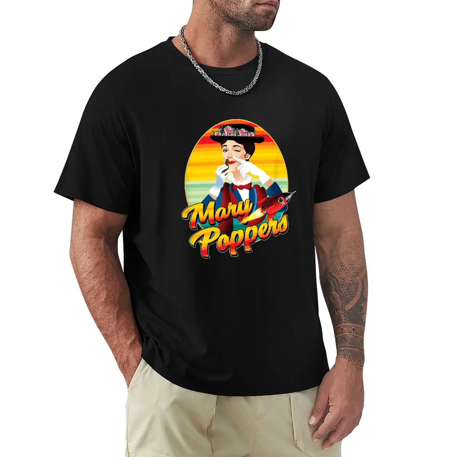 Camiseta gráfica sarcástica con motivos de Mary Poppins, divertida, para hombre.