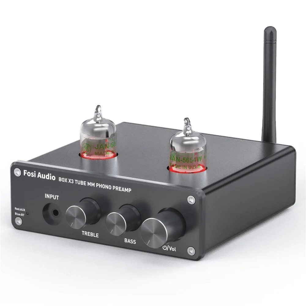 Nieuwe Audio Bluetooth Phono Voorversterker Voor Draaitafel Fonograaf Voorversterker Met 5654W Vacuüm Buis Versterker Hifi Box X3